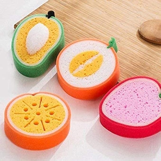 Multipurpose Fruit Shape Soft and Gentle Cleaning Sponge