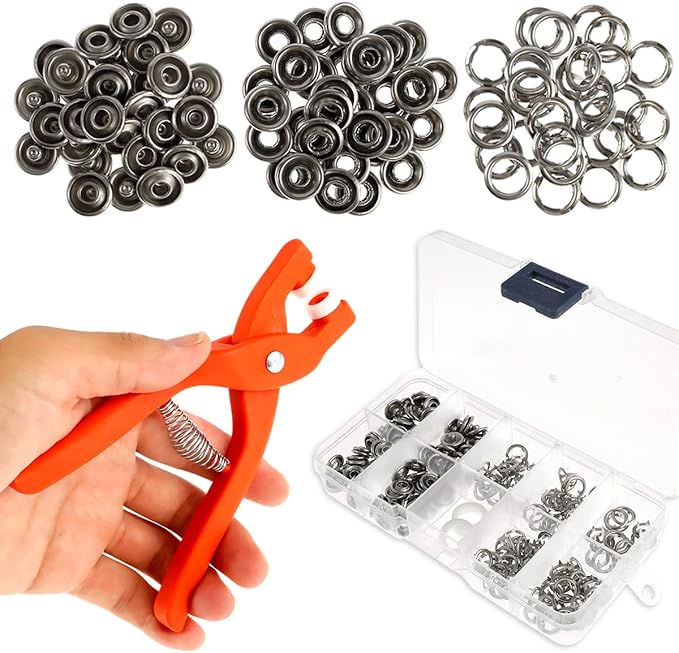 Snap Button Plier With Tool Kit With 100 Buttons