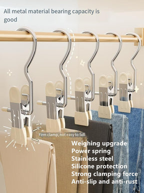 Multipurpose Hooks hanger with Clips (Pack Of 5)