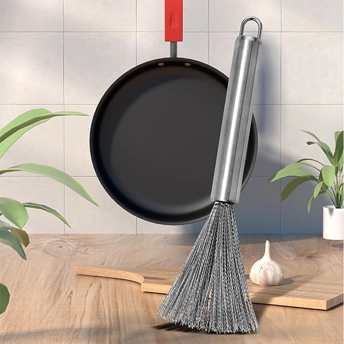 Stainless Steel Cleaning Pan Brush