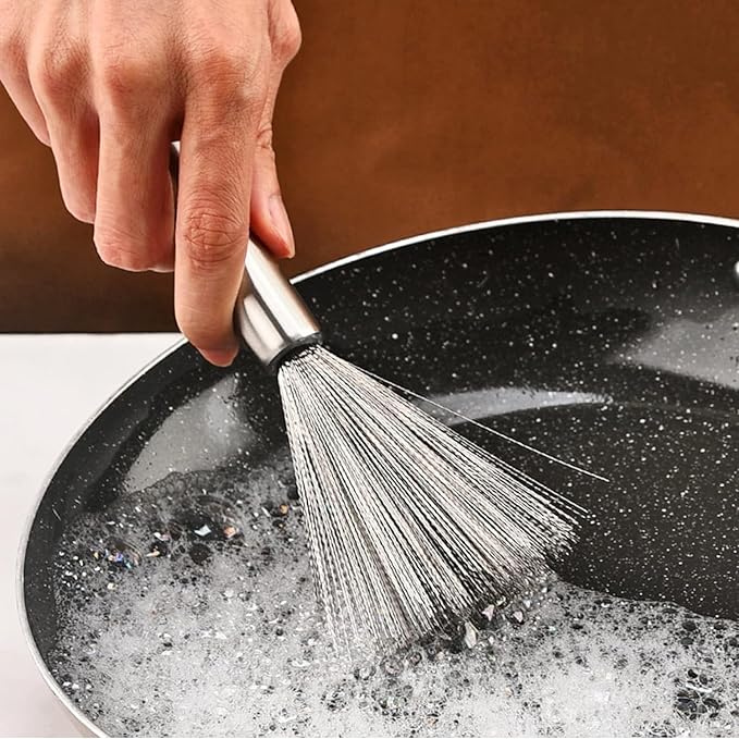 Stainless Steel Cleaning Pan Brush