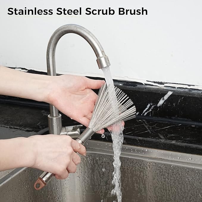 Stainless Steel Cleaning Pan Brush