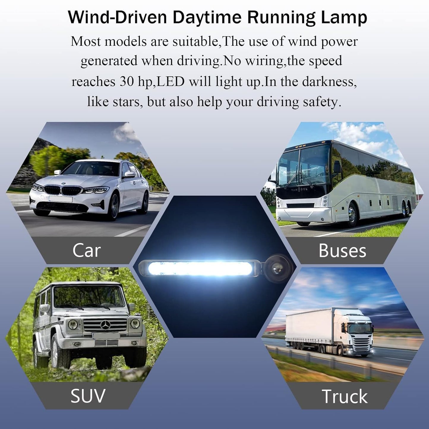 Car Wind Power LED Light