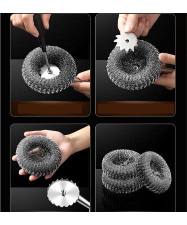 Long Handle Stainless Steel Wire Ball Cleaning Brush