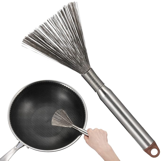 Stainless Steel Cleaning Pan Brush