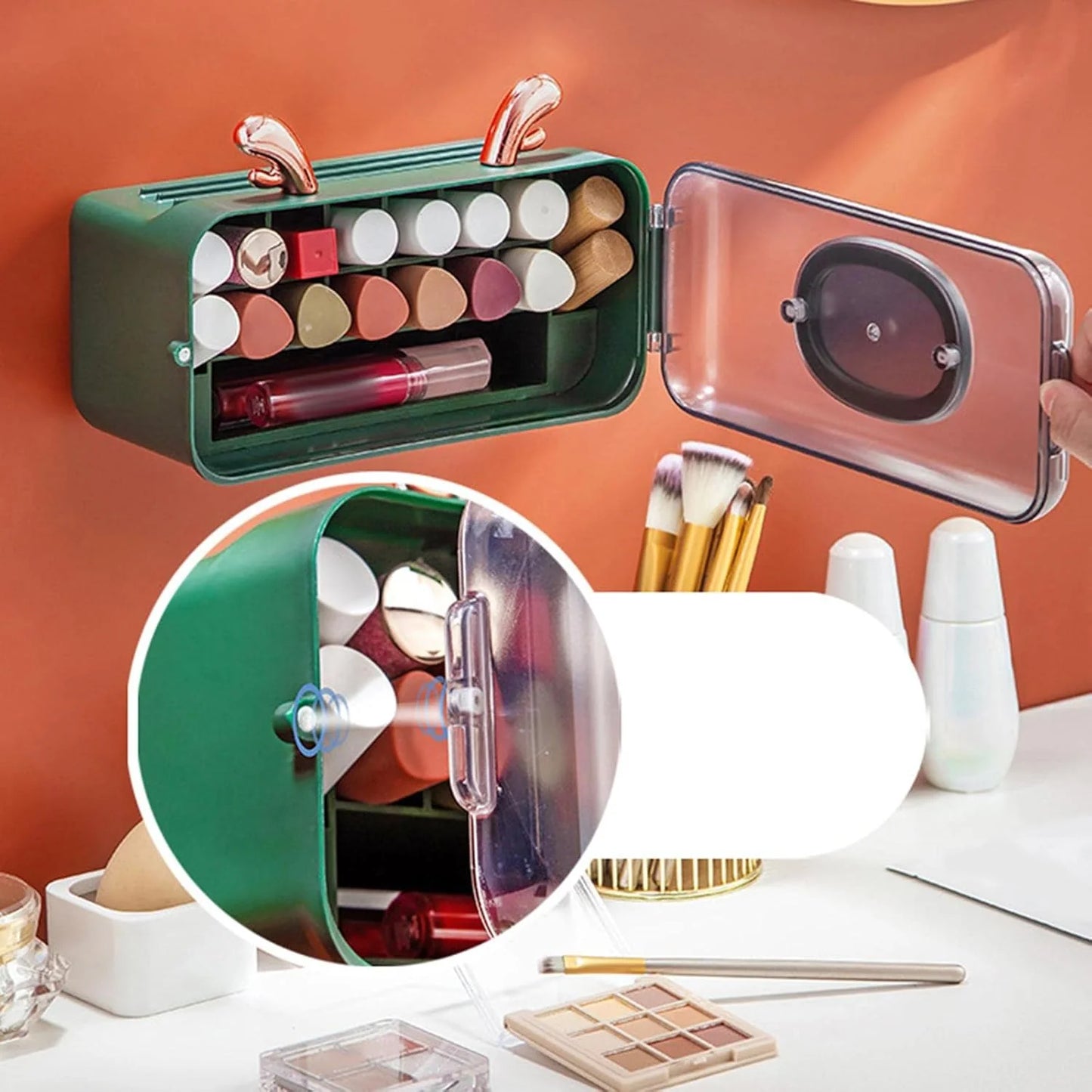 Wall-Mounted Cosmetic Organizer