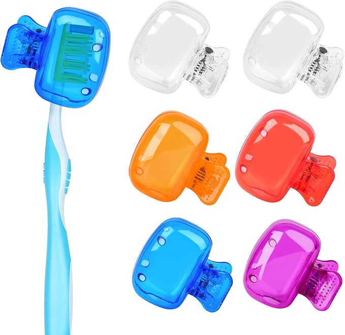 Portable Toothbrush Protector Covering Clips