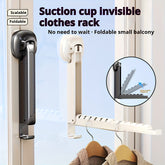 Wall Mounted Suction Cup Foldable Clothes Drying Rack