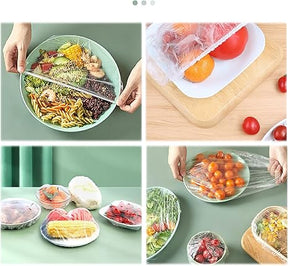 Reusable Food Preserving Fresh Keeping Elastic Covers (100 Pcs bag)
