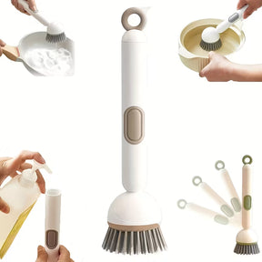 Adjustable Soap Dispensing Dish Brush for Sink & Cookware