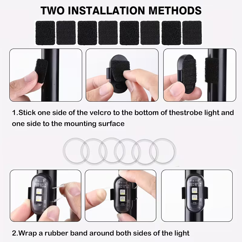 7 Colors  Magnetic Car Interior Stobe Lights With Remote Control