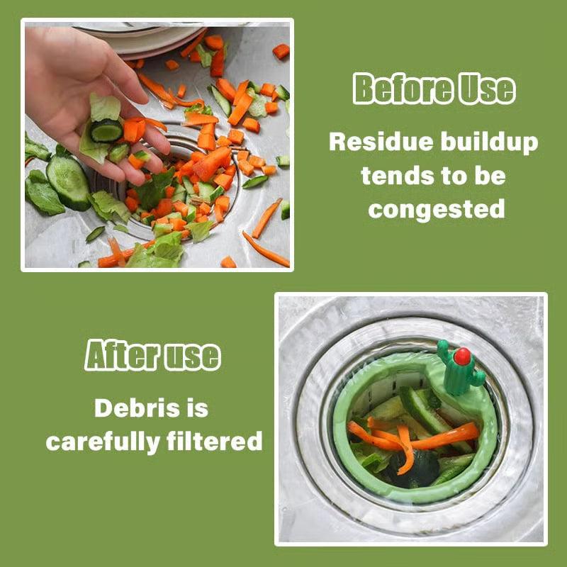 Self-Cleaning Kitchen Cactus Sink Strainer (2pcs)