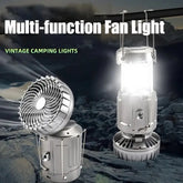 3 in 1 Portable Solar Outdoor Led Camping Lantern with Fan