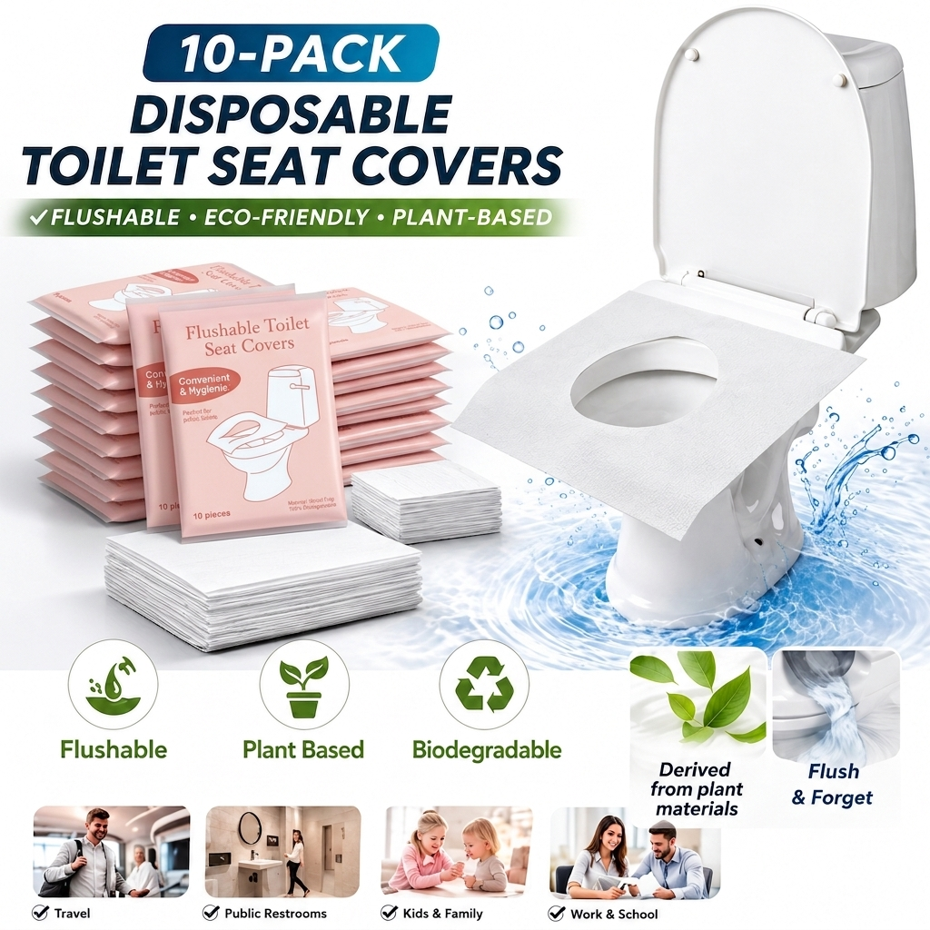 Disposable Toilet Seat Covers Sheets (10 Pcs Set)