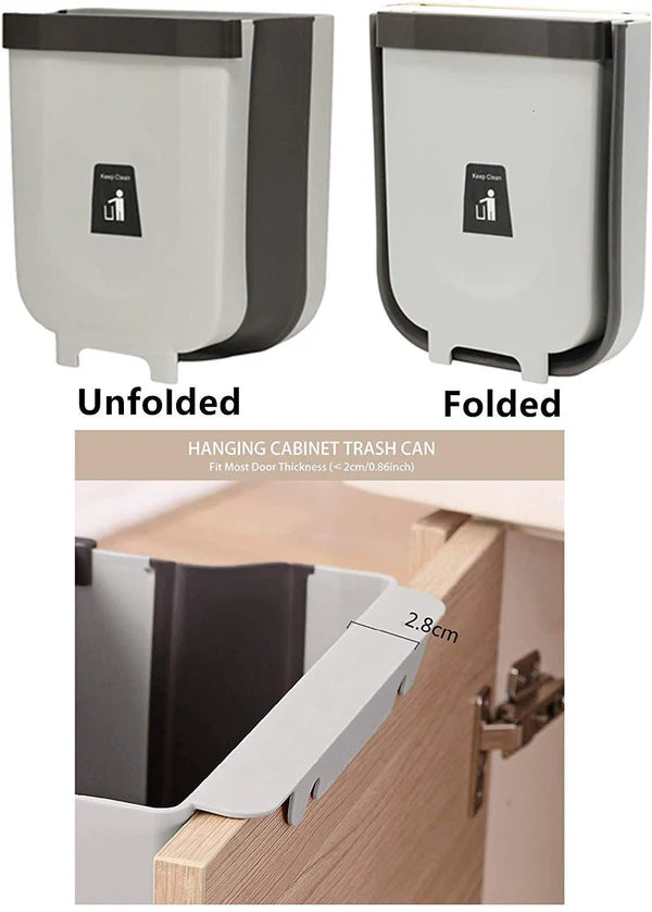 Wall Mounted Foldable Kitchen Trash Can