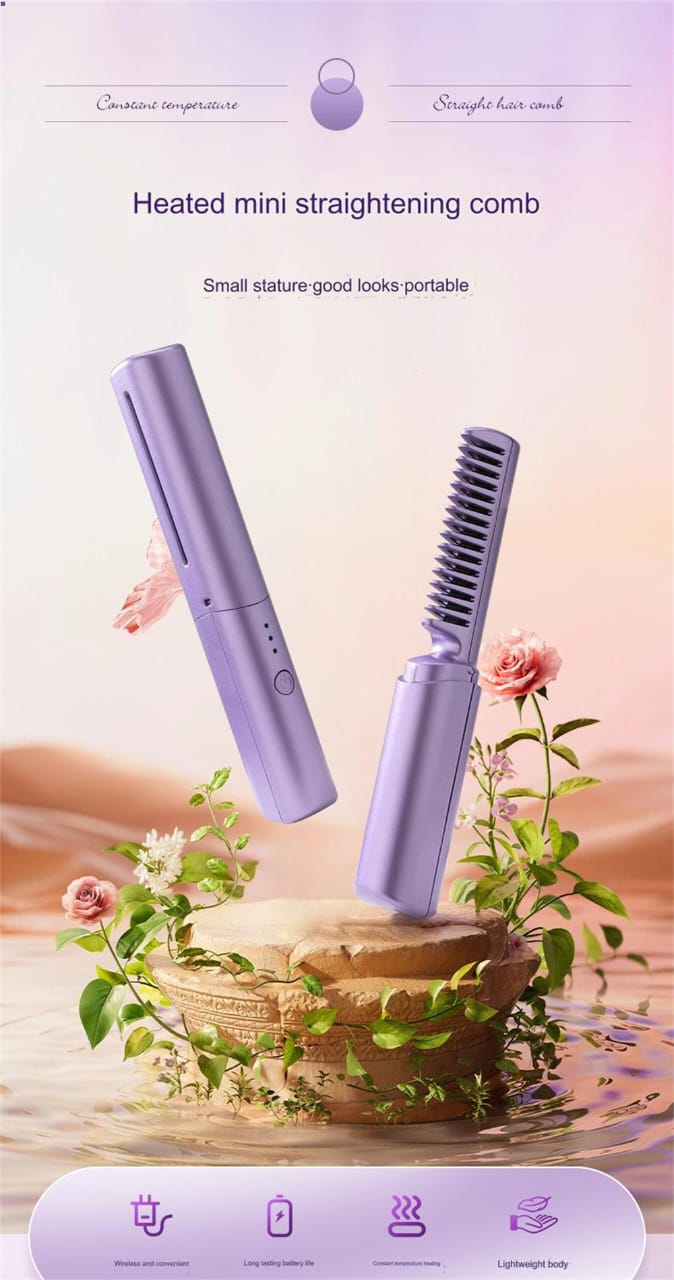 HEATED MINI HAIR STRAIGHTENING COMB