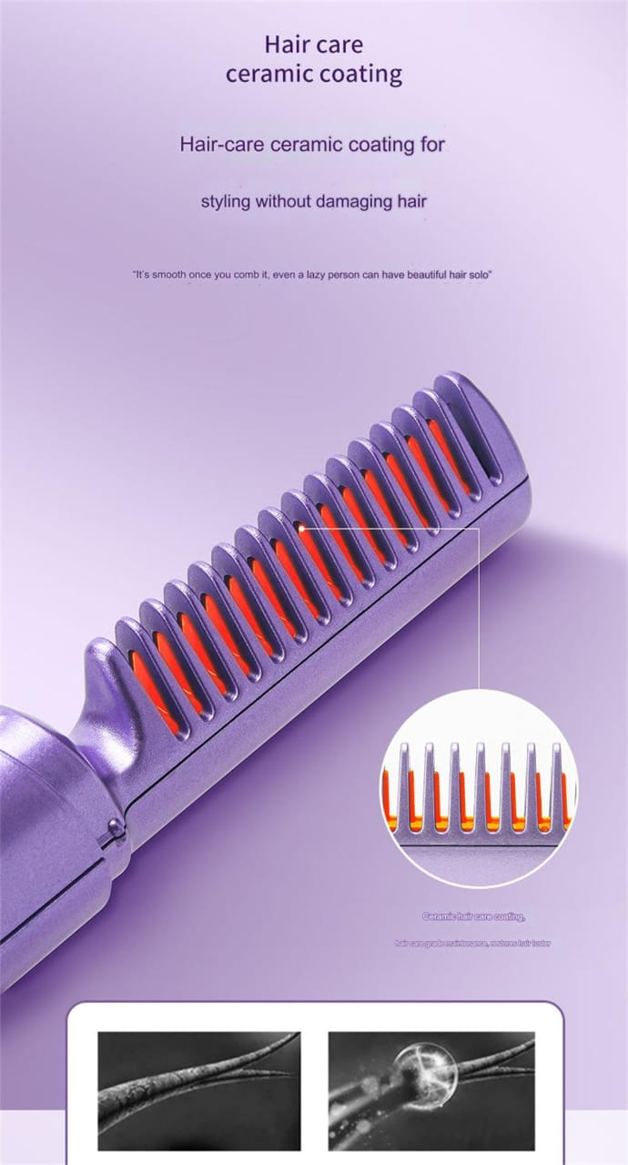 HEATED MINI HAIR STRAIGHTENING COMB