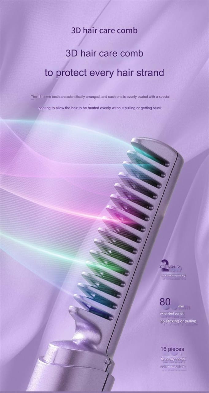 HEATED MINI HAIR STRAIGHTENING COMB