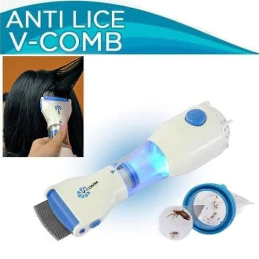 MULTIPUROSE ANTI LICE AND NITS REMOVING V-COMB ELECTRIC MACHINE PAINLESS AND CHEMICAL FREE.