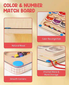 Wooden Magnet Counting Color Maze