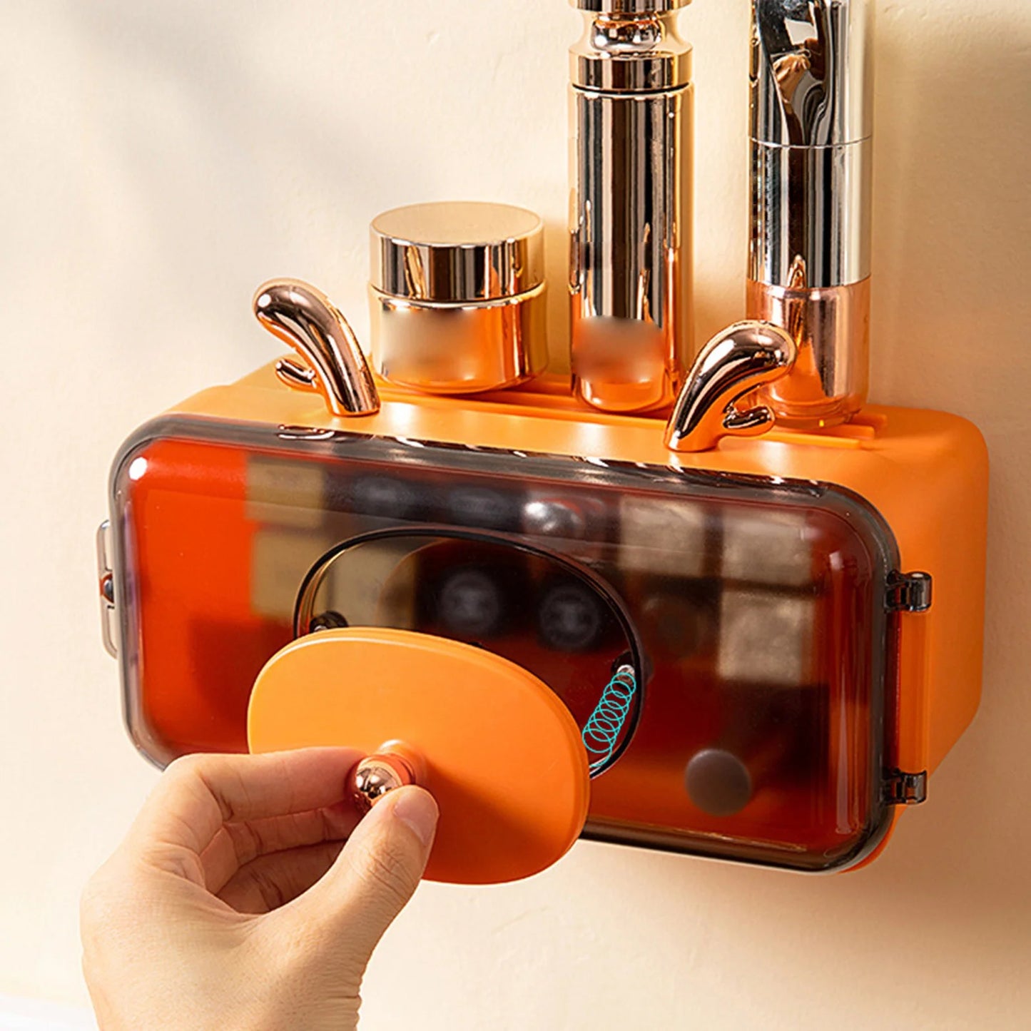 Wall-Mounted Cosmetic Organizer