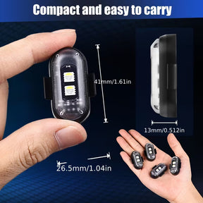7 Colors  Magnetic Car Interior Stobe Lights With Remote Control