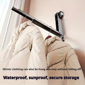 Wall Mounted Suction Cup Foldable Clothes Drying Rack