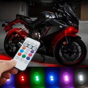 7 Colors  Magnetic Car Interior Stobe Lights With Remote Control