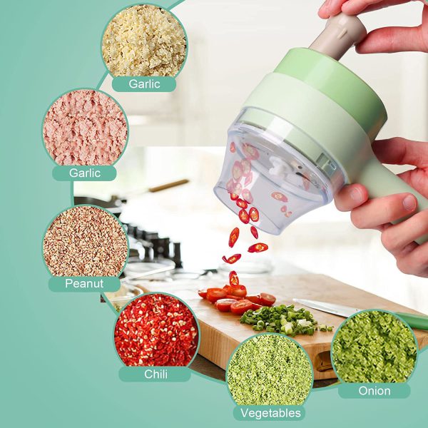 Electric Handheld Hammer Multi function Vegetable Cutter Set