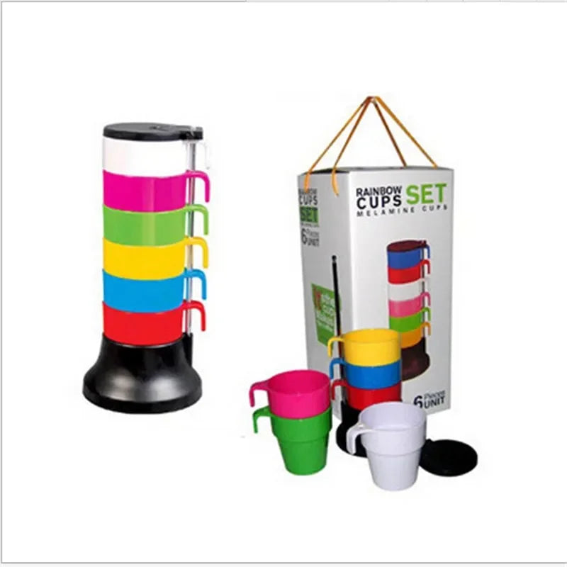 Portable Set Of 06 Plastic Cups