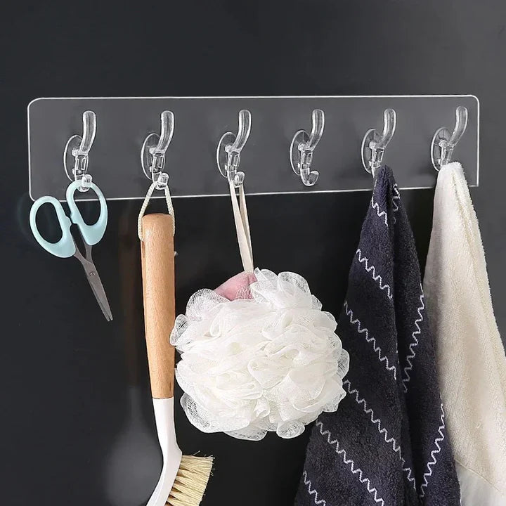 Wall Mounted Sticky Hooks Strip