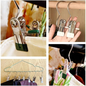 Multipurpose Hooks hanger with Clips (Pack Of 5)