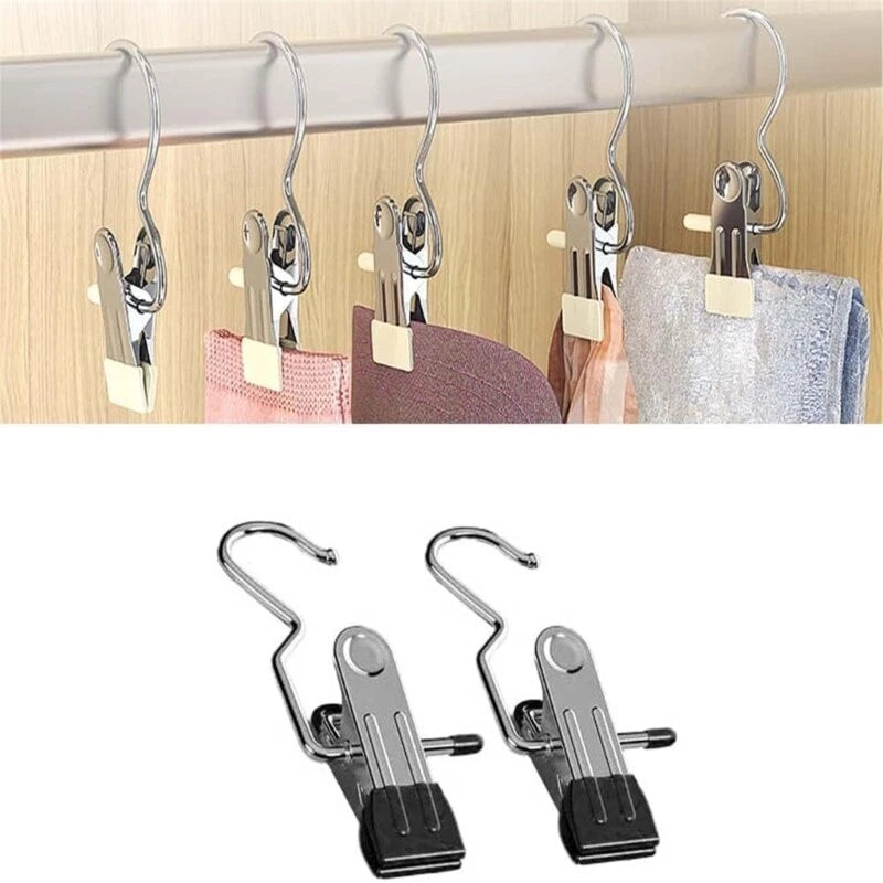 Multipurpose Hooks hanger with Clips (Pack Of 5)