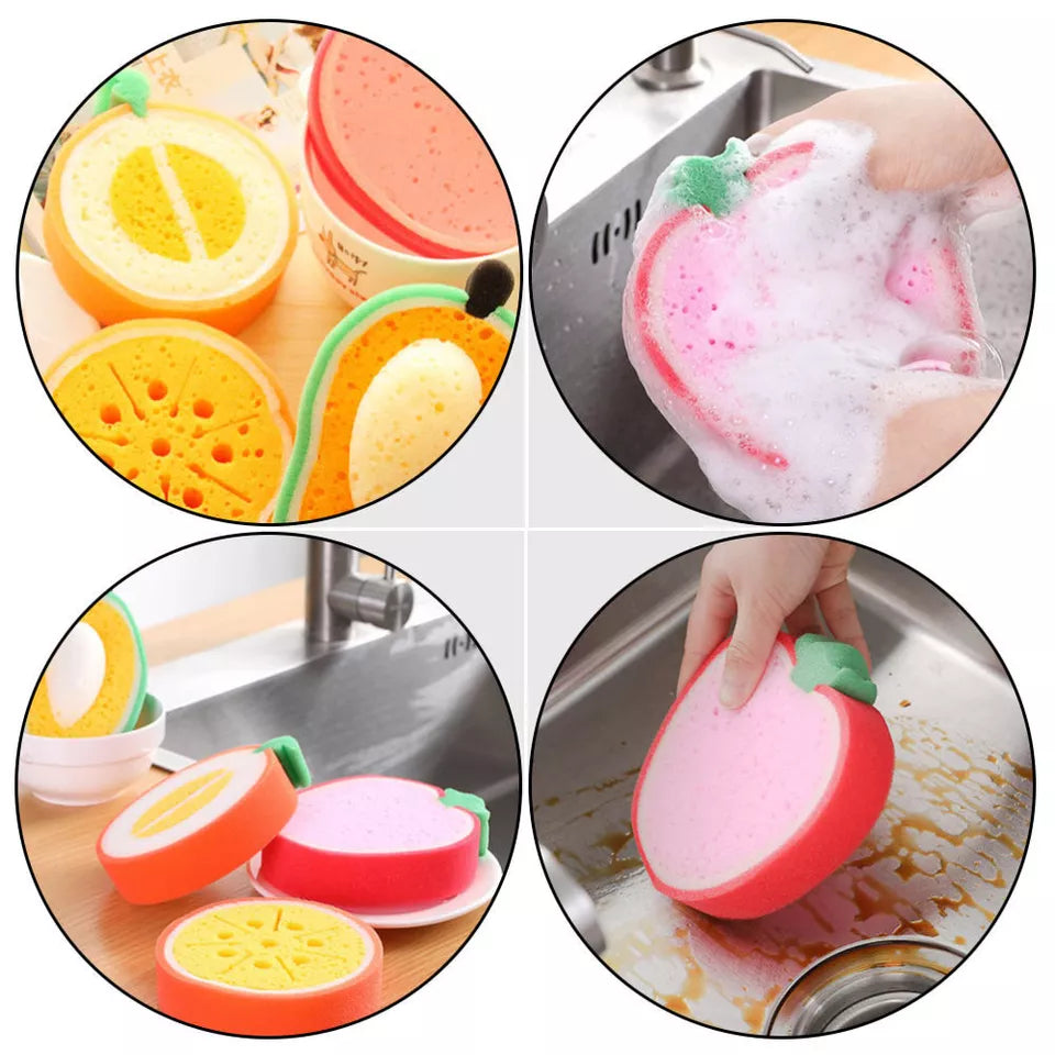 Multipurpose Fruit Shape Soft and Gentle Cleaning Sponge