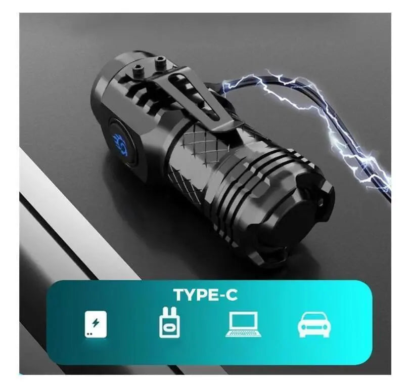 Three-eyed Mini Super Powerful Flashlight