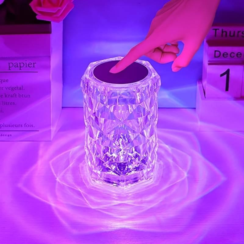 Crystal Lamp, Touch Control Rose Crystal Table Lamp With 16 RGB Color ( FREE SHIPPING )