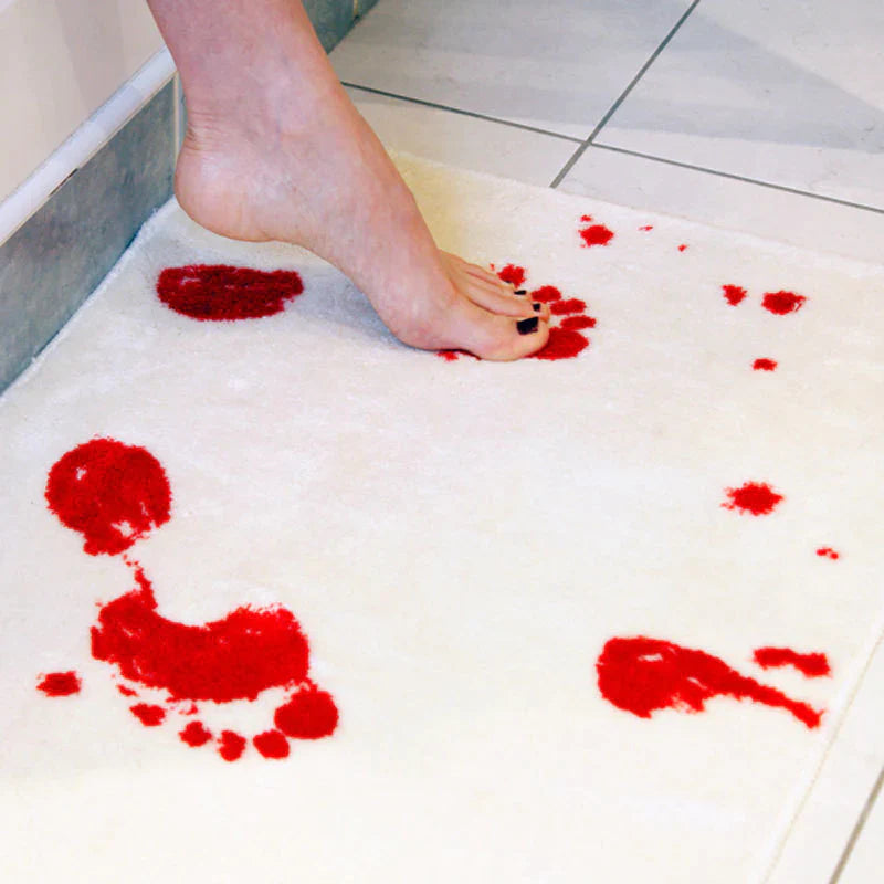 Bloody Bath Mat Horrible Floor Mat Color Changing Carpet