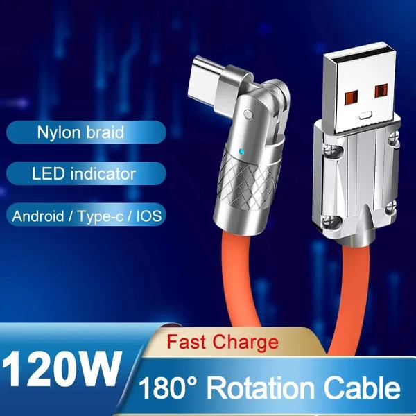 Rotating Fast Charge Cable