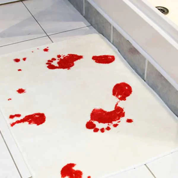 Bloody Bath Mat Horrible Floor Mat Color Changing Carpet