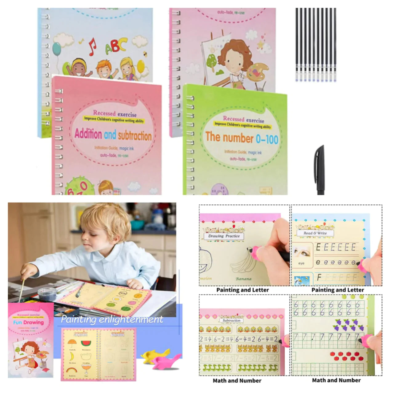 Sank Magic Reusable Practice Copybook For Kids