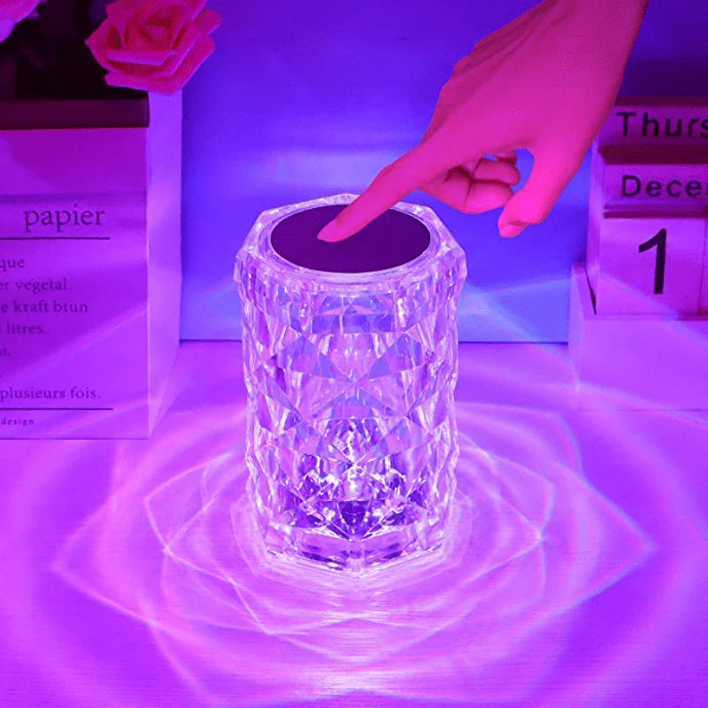 Crystal Lamp, Touch Control Rose Crystal Table Lamp With 16 RGB Color ( FREE SHIPPING )